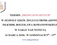 Drzwi Otwarte w Zespole Szkół Żeglugi Śródlądowej im. kmdr. Bolesława Romanowskiego w Nakle nad Notecią