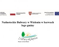 Nadnoteckie Bulwary w Wieleniu w barwach logo gminy